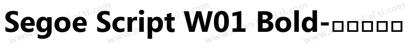 Segoe Script W01 Bold字体转换